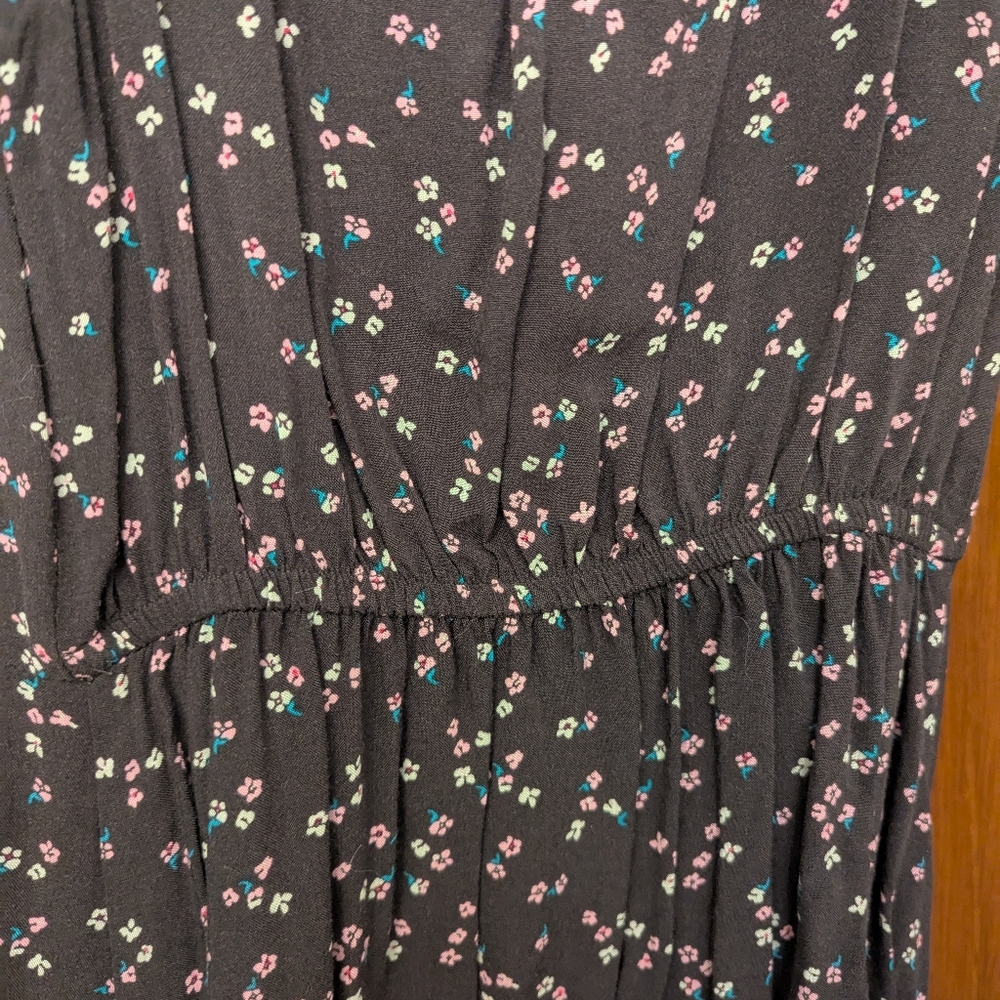 Floral Print Grey Dress